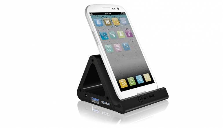 Zubehör Tablet und Smartphone Icybox IB-AC6402 4-Port USB 3.0 Hub und St&auml;nder, Icybox IB-AC6403-C 4-Port USB 3.0 HUB mit Typ C im Test , Bild 1